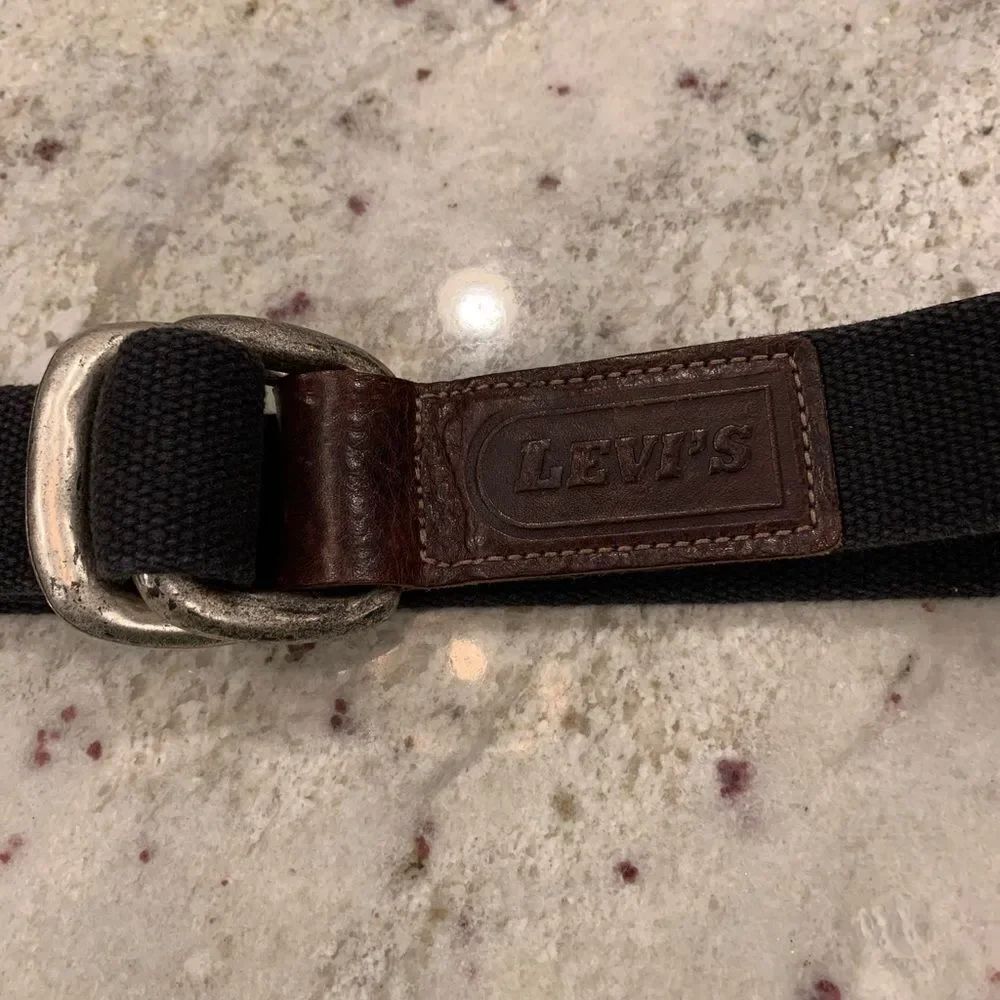 Levi’s Vintage 3606 Canvas & Leather Belt sz 34